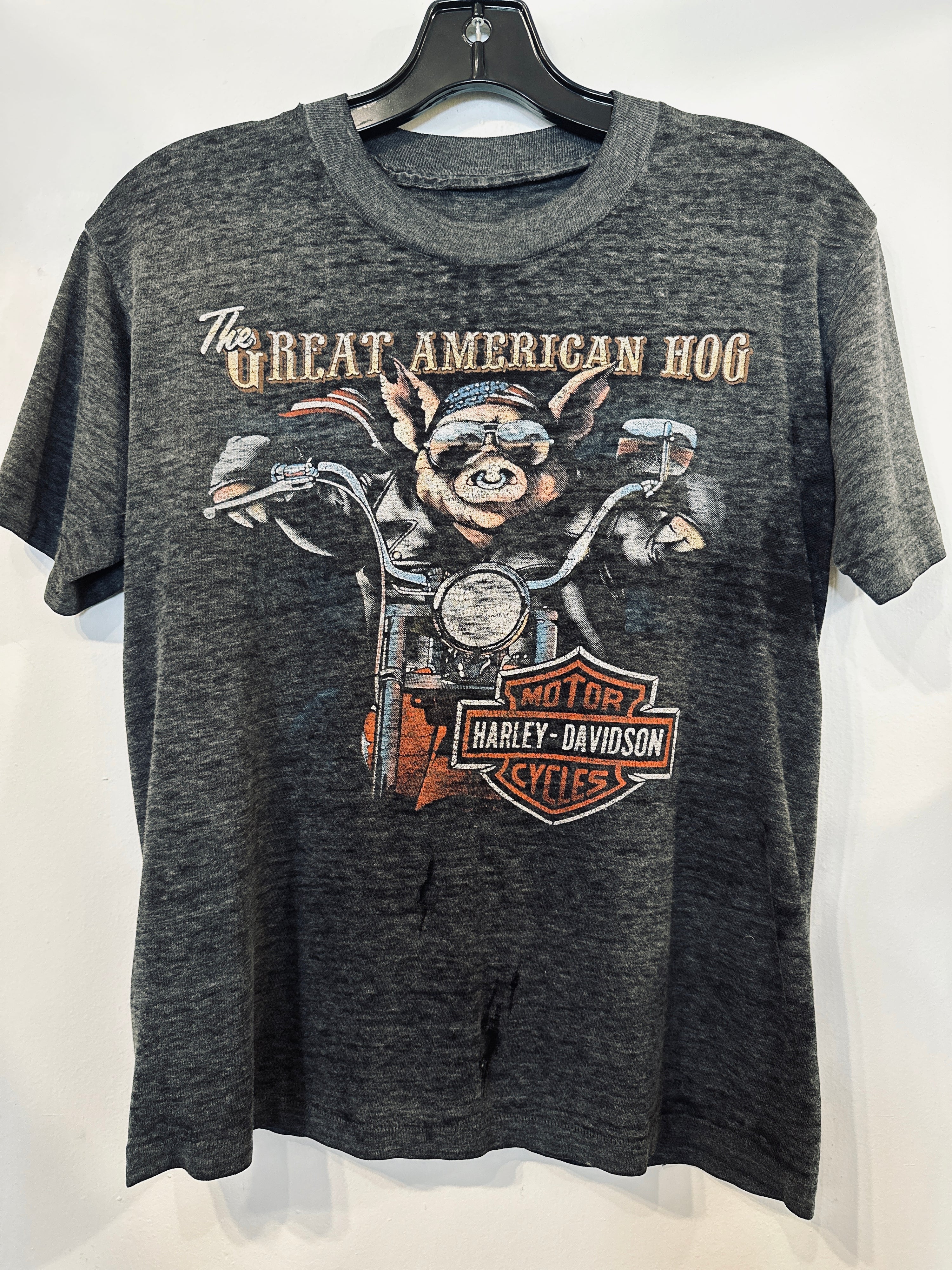 RARE Great American Hog Harley Vintage Tee