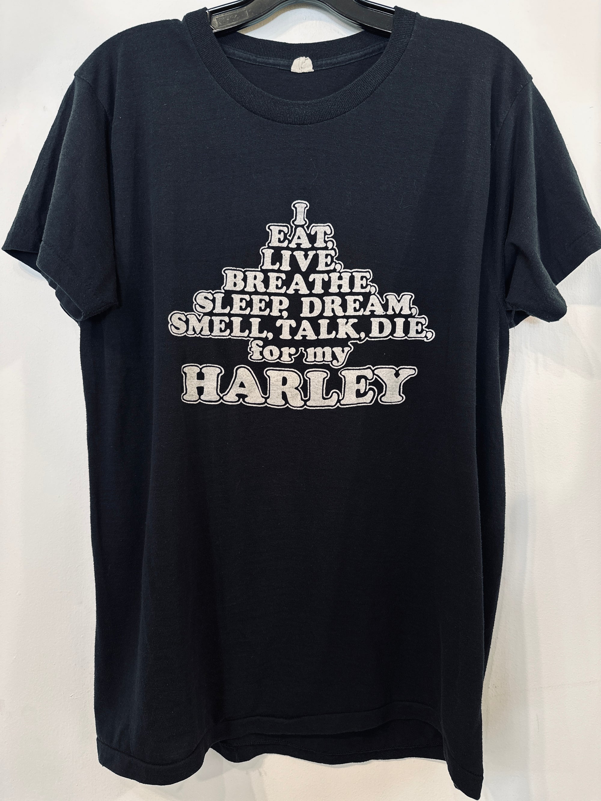 RARE 70s Eat Live Breathe Harley Vintage Tee