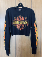 Flame Harley Vintage Crop Thermal Vintage